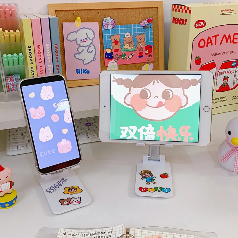 Kawaii с регулировкой по высоте Портативный мобильный телефон складной держатель