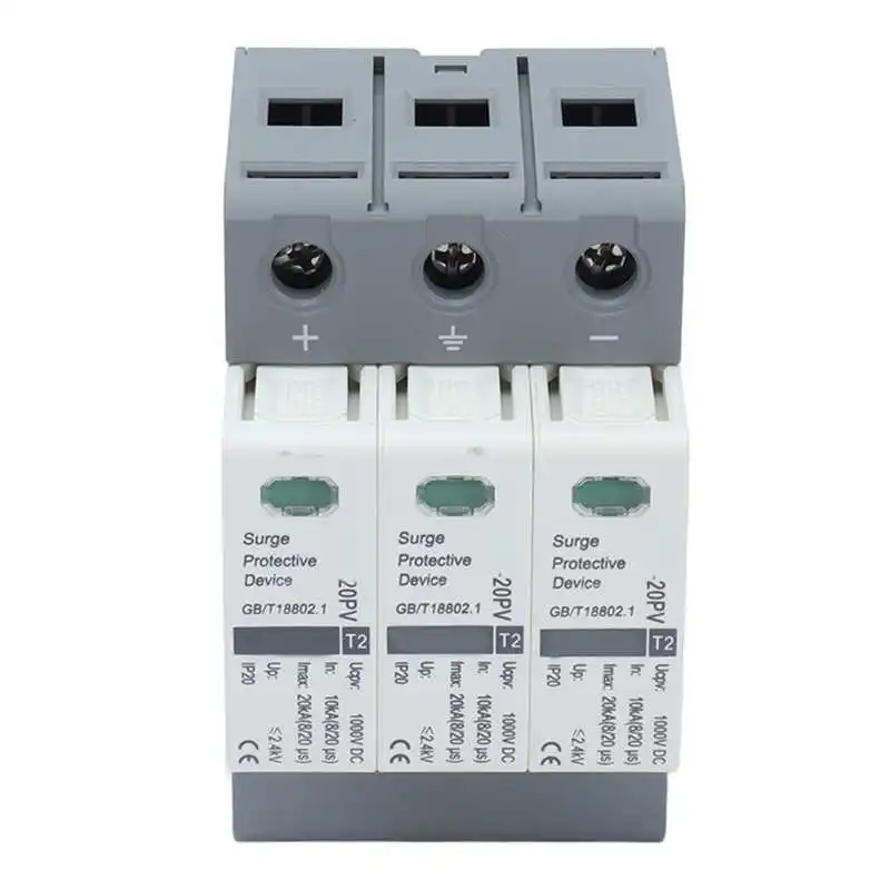 Photovoltaic Lightning Protector Voltage Arrester Quick Response More Stable Performance 1000VDC for DC Power System | Обустройство