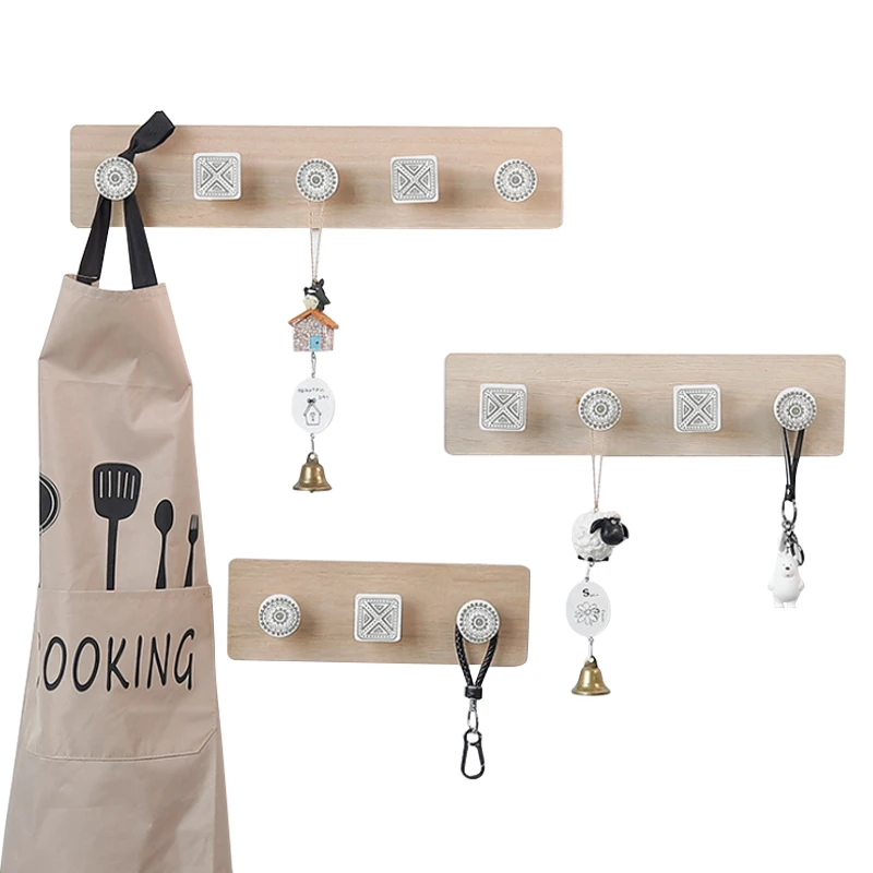 Деревянные Крючки вешалка для одежды нордическая настенная хранения шляпы