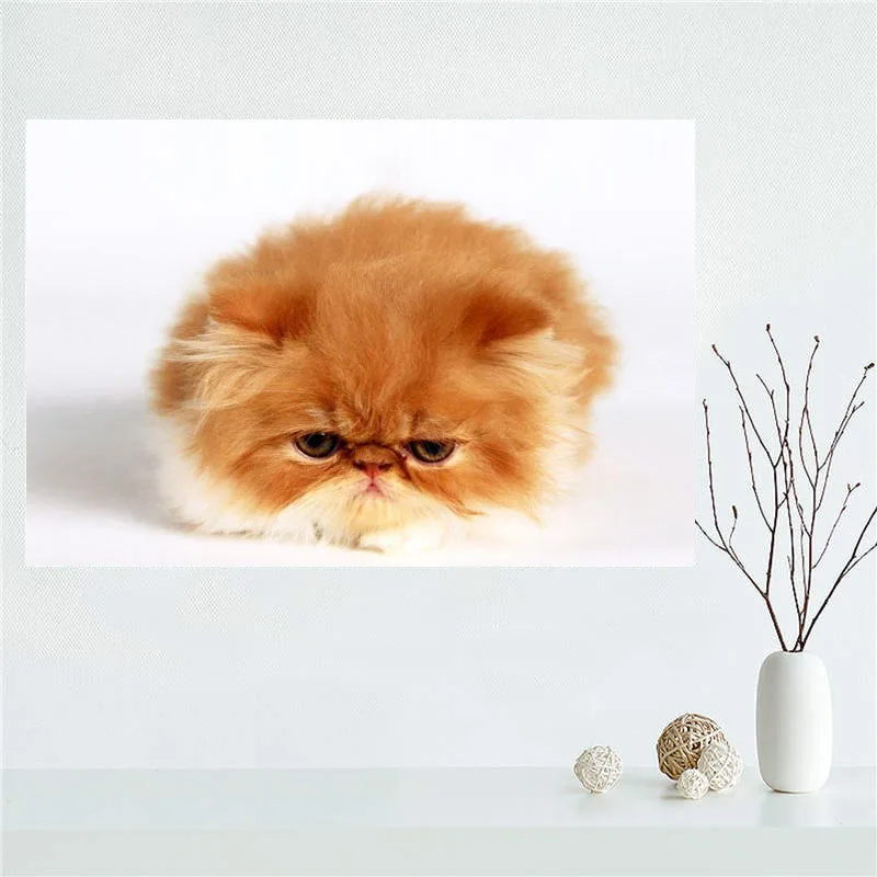 Холщовый постер с изображением кошки на заказ домашний декор тканевый настенный