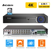 h 265 4k ahd cvi tvi hvr 6 in 1 dvr 16ch video recorder p2p remote phone monitoring for security surveillance system kit