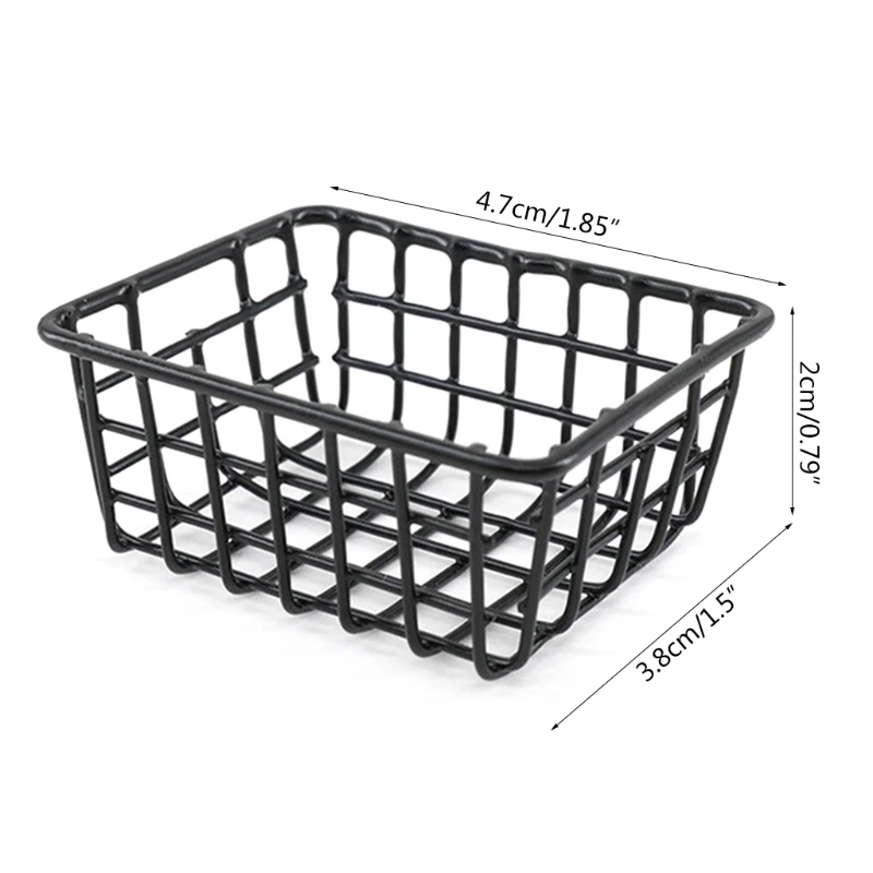 

1:12Dollhouse Accessory Mini Metal Storage Basket Miniature Simulation Furnitur