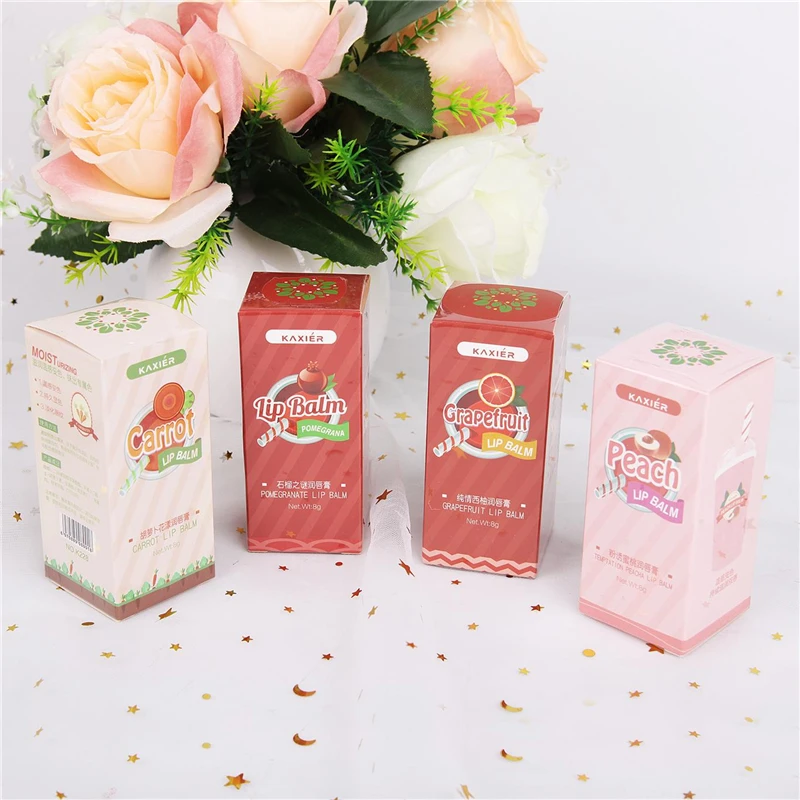 KAXIER 4 цвета милый зимний бальзам для губ помада с мороженым температурный цвет