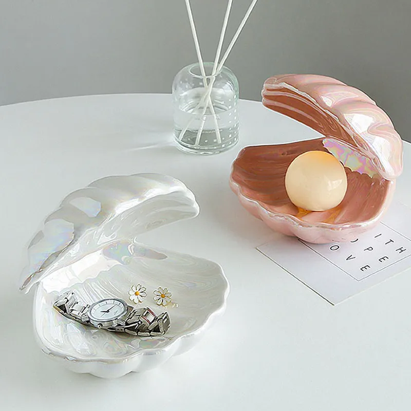 

Creative Nordic ins girl heart shell pearl night light girl dream room bedside lamp jewelry storage decoration birthday gift