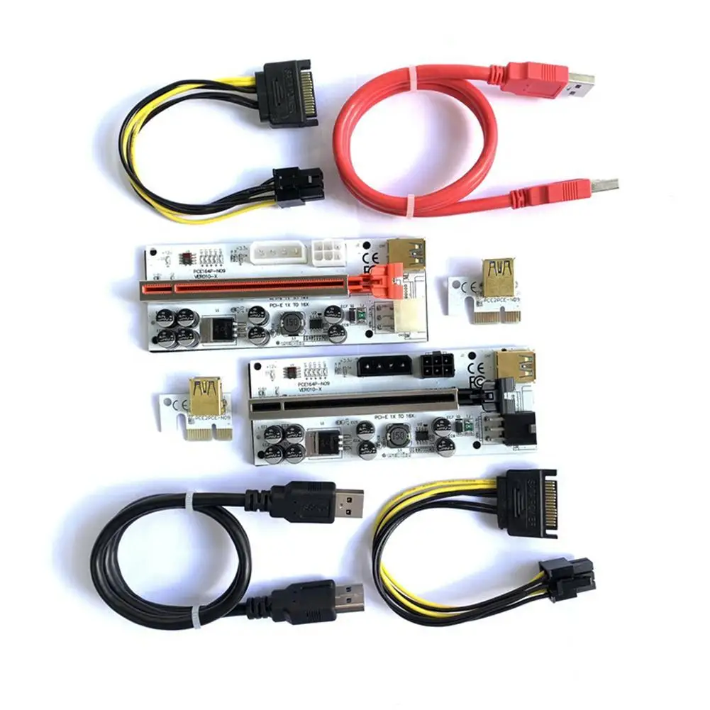 

1 компл. PCI-E Райзер VER010 USB 3,0 Райзер X16 Майнинг Райзер ранжизер для видеокарты Майнер PCI-E кабель Райзер