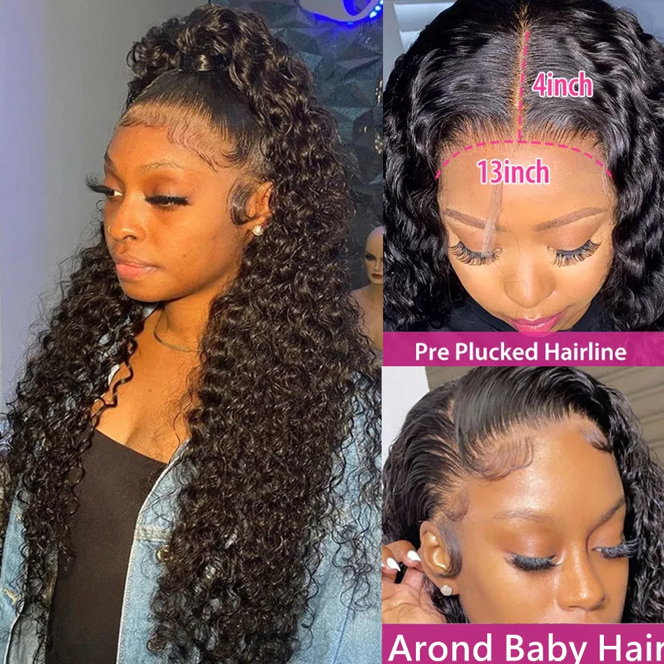 Парик бразильский из натуральных вьющихся человеческих волос 13 х4 дюймов 28/30 |