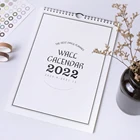 Настенный календарь 2022, милый простой домашний ежемесячный настенный календарь, планировщик, запись заметок, домашний подвесной настенный календарь