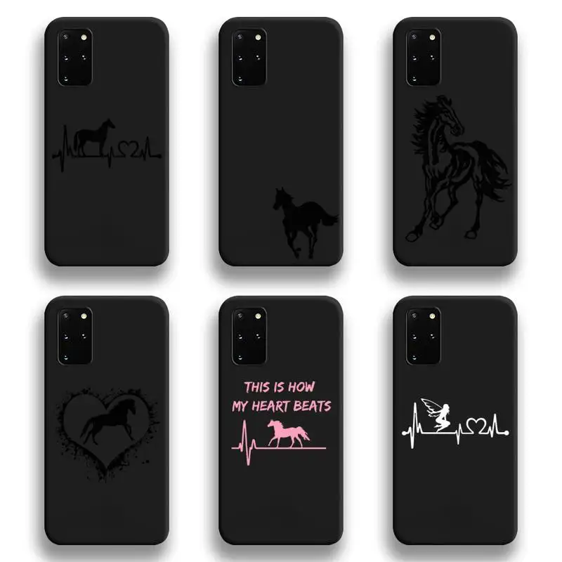 Horse Pony Horse Heartbeat Phone Case For Samsung Galaxy S21 Plus Ultra S20 FE M11 S8 S9 plus S10 5G lite 2020