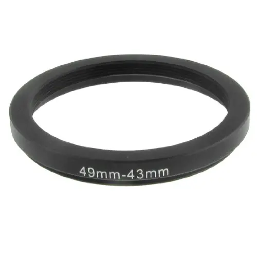 

49mm-43mm 49mm to 43mm Black Step Down Ring Adapter for Camera