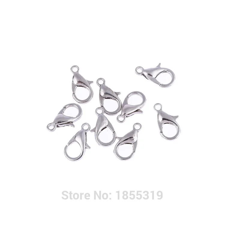 Style5 50 шт., трендовые посеребренные застежки-карабины, застежка-крючок для мужчин и женщин, ожерелья, браслеты на цепочке, фурнитура для изготовления ювелирных изделий, 8 мм - Цвет: Style5