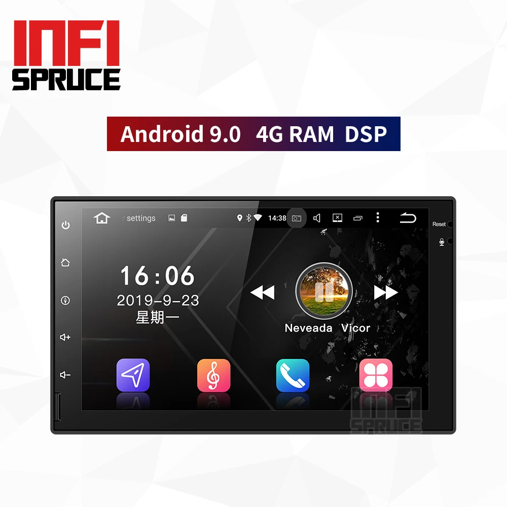 4G RAM android 9 0 универсальный автомобильный dvd для Nissan VW Hyundai Toyota gps умное Радио Видео