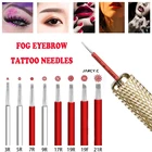 Иглы для микроблейдинга, 50 шт., иглы для перманентного макияжа, затенения, круглые Иглы для татуировки R3 R5 R7 R9 R21