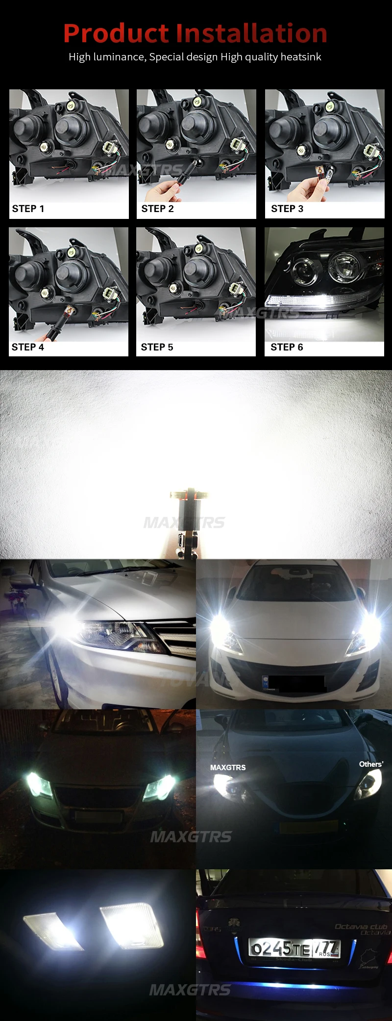2x супер яркий T10 W5W 168 194 6 SMD CSP чип Canbus Автомобильный светодиодный светильник для замены двери для Чтения номерного знака светодиодный светильник