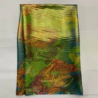 2021 fashion high quality african soft metallic silk fabric suitable for women dress sewing materials 5 yards f66232