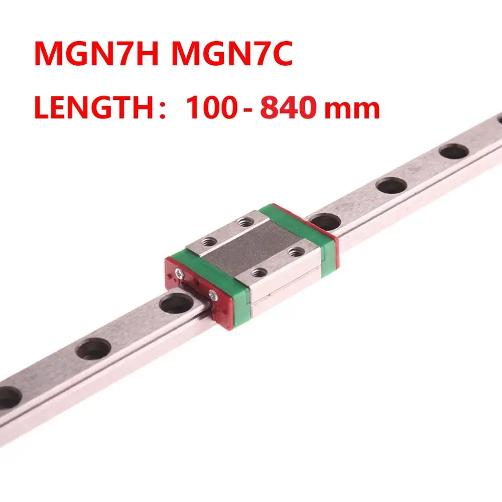 Детали ЧПУ MGN7 100 300 350 400 450 500 800 840 мм миниатюрная линейная направляющая 1 шт. MGN линейная направляющая+ 1 шт. MGN7H или MGN7C каретка