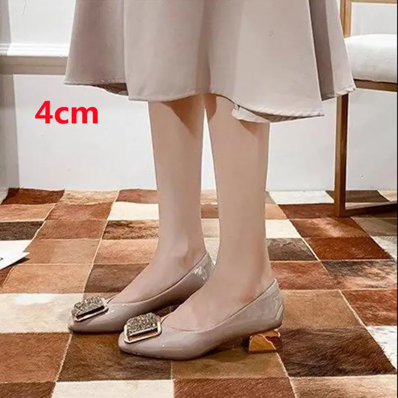 Женские высокие каблуки классические бежевые туфли из искусственной кожи с