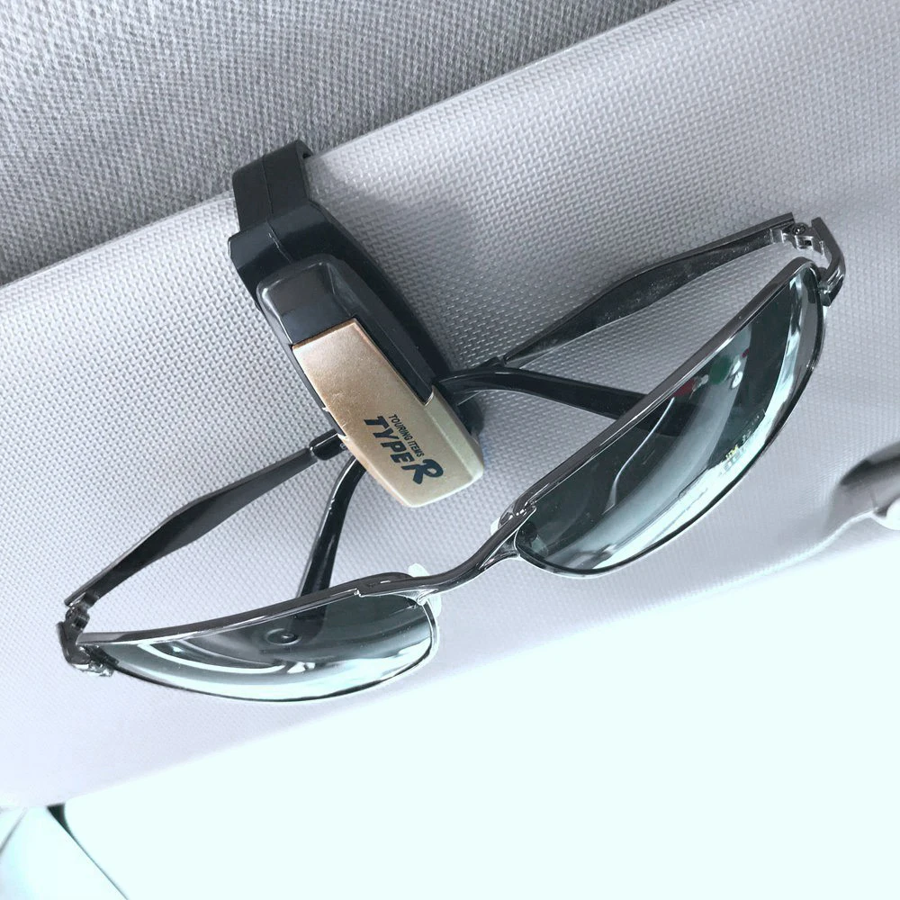 

Universal Car Sunglasses Holder Sun Visor Clip For Eyeglasses & Ticket Card Fastener Clamp Car Accessories