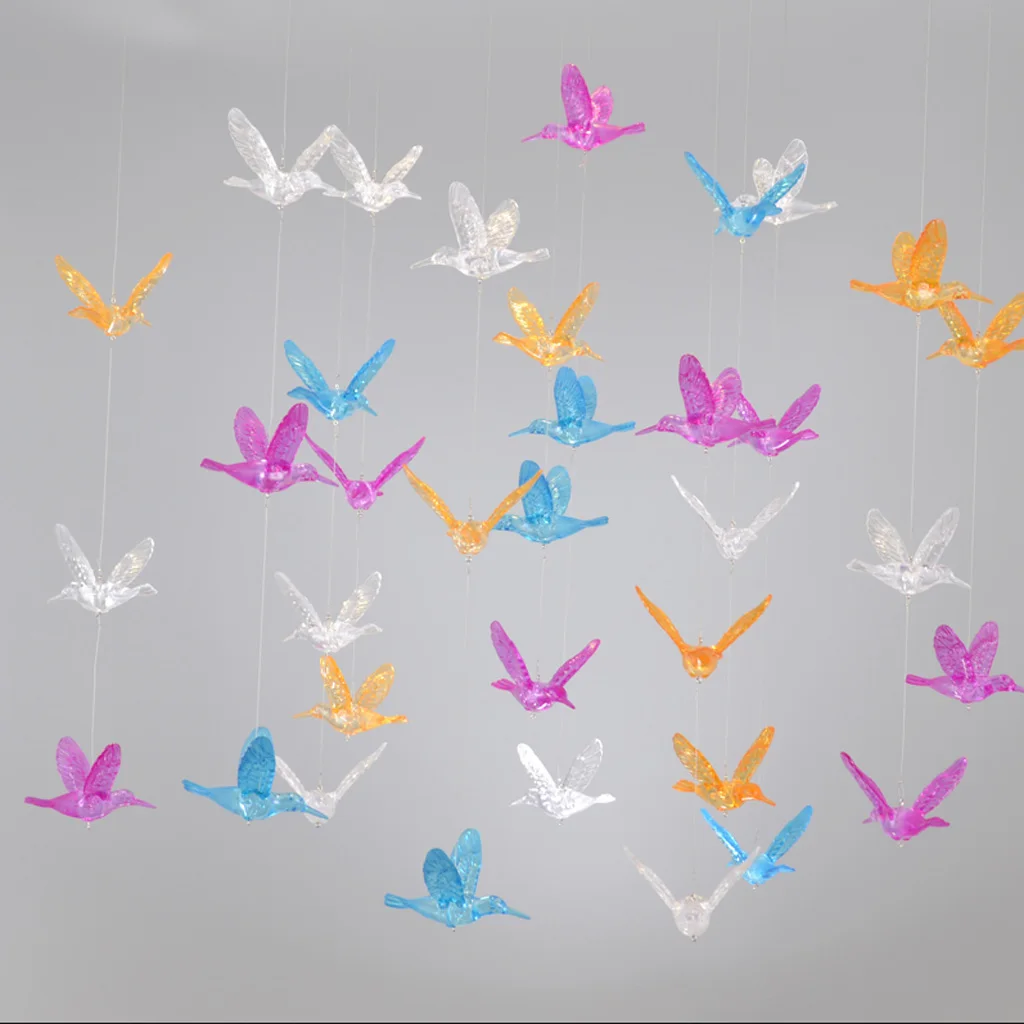 

3xAssorted Wall Hanging Humming Birds Figurine Decoration Ornament Blue