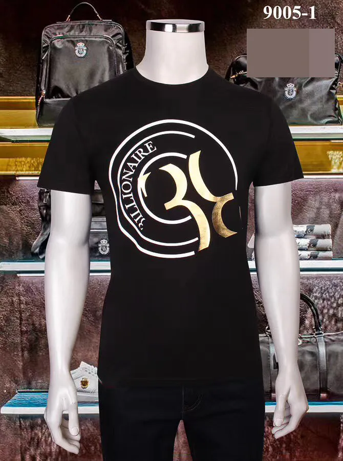 

Men's T-shirt Billionaire Short Sleeve 2021 Summer New Mercerized Cotton Casual Printing
