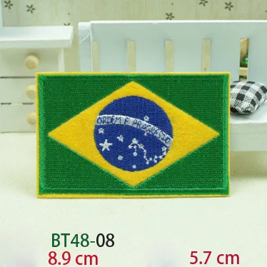 Вышитые крючком поверхности цельнокроеное платье заплатка Национальный флаг 3D