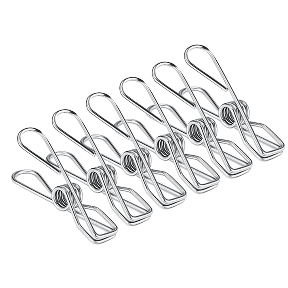 

Stainless Steel Clips Multipurpose Washing Line Clothing Pins Pegs Holders Hang Clamps Sealing Clip Wire Household Clothespin