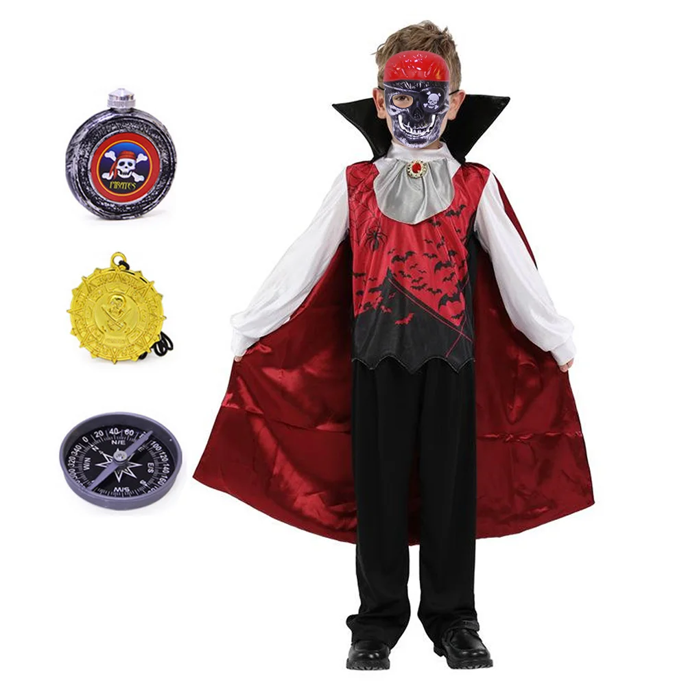 Behogar 16pcs Pirate Theme Party Supplies Kit Compass Telescopes Mask Hook Gun Toys for Kids Halloween Costume Accessories - купить по