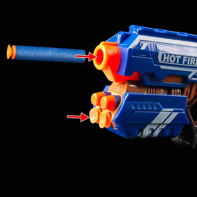 Новый ручной пистолет с мягкими пулями для Nerf игрушечный большим радиусом