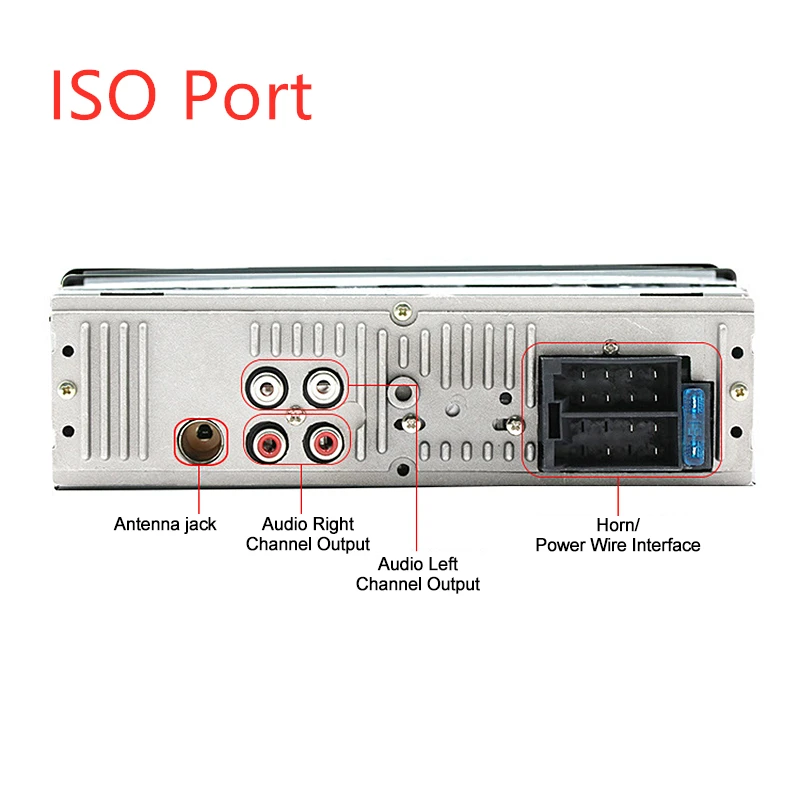 ISO port Автомобильный мультимедийный плеер TOSPRA, Bluetooth, Авторадио, MP3 плеер, автомобильный стерео радио, FM, Aux вход, приемник, USB, JSD-520, 12 В, в тире, 1 din - Цвет: ISO port