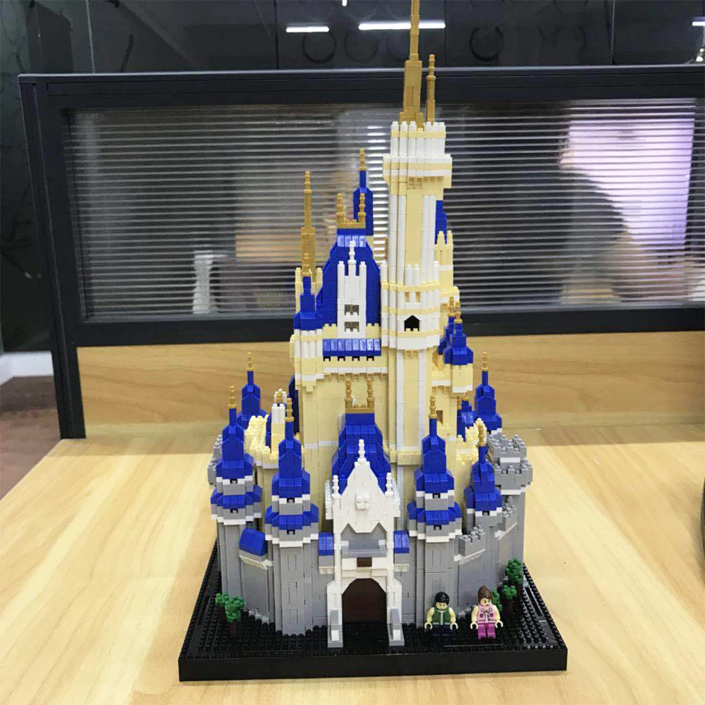 

Идея Творческий эксперт балоди Замок принцессы 16061 5500 шт. Moc модульный кирпич знаменитая архитектурная модель мини игрушка-конструктор