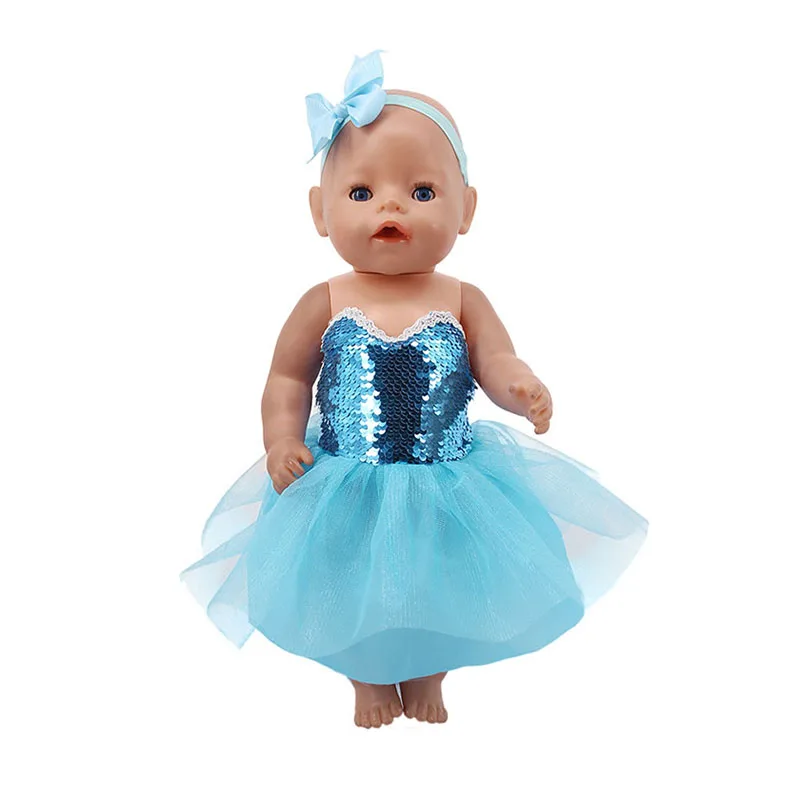 Юбка сетчатая с блестками в виде единорога и русалки подходит для кукол