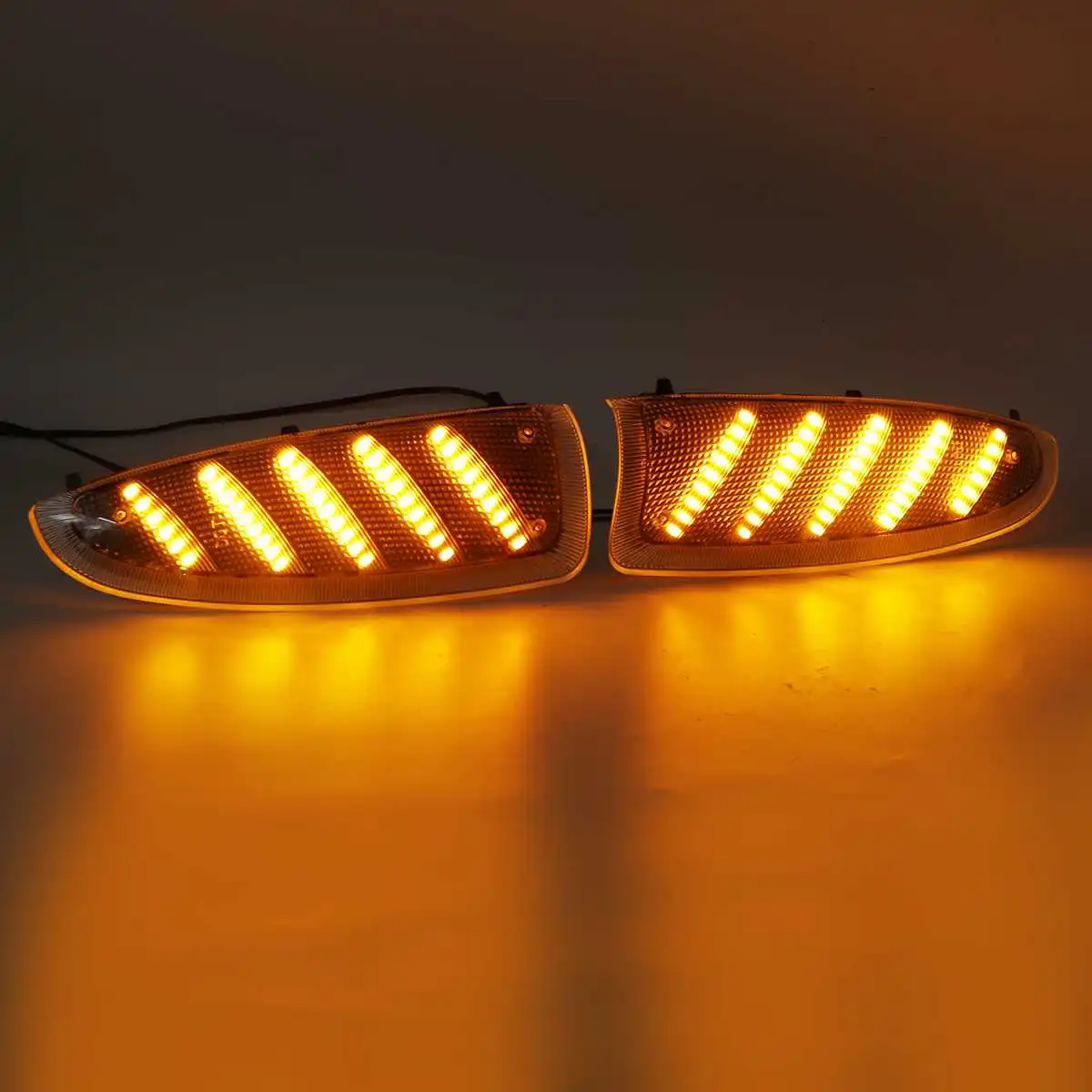 

Pair LED Flowing Side Rearview Mirror Light Turn Signal Indicator Lights for Ford Super Duty F250 F350 F450 F550 F650 2003-2007