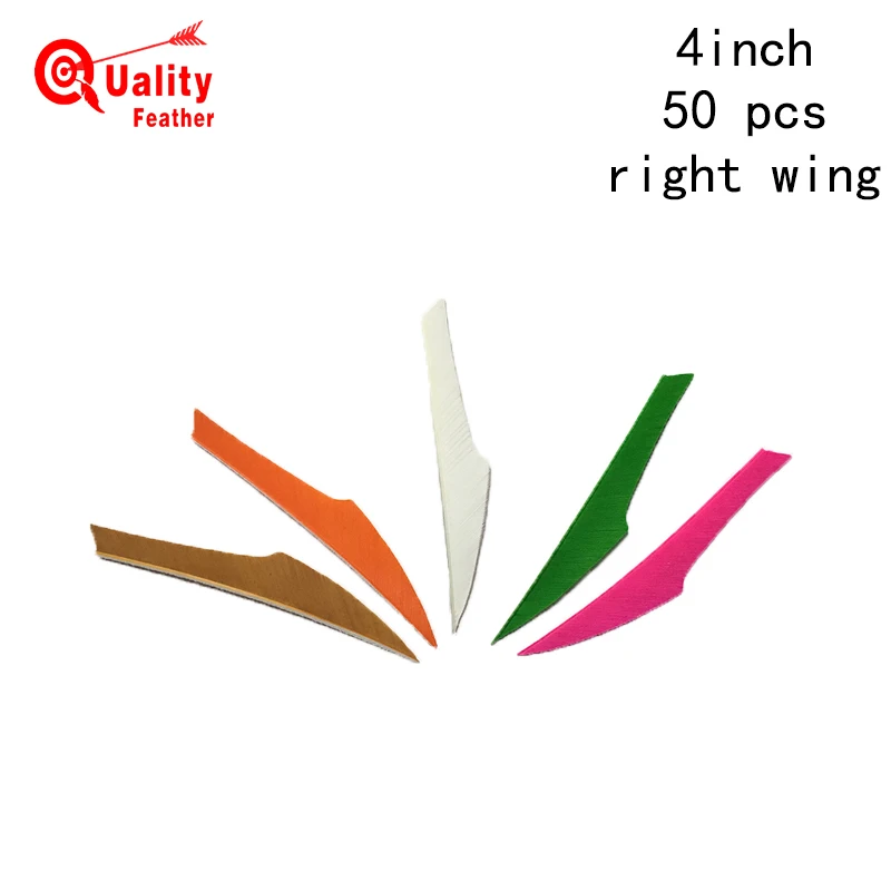 JINYUQI King индейка перо 50 шт. 4 ''стрелы для стрельбы из лука вырезать Fletching Охота