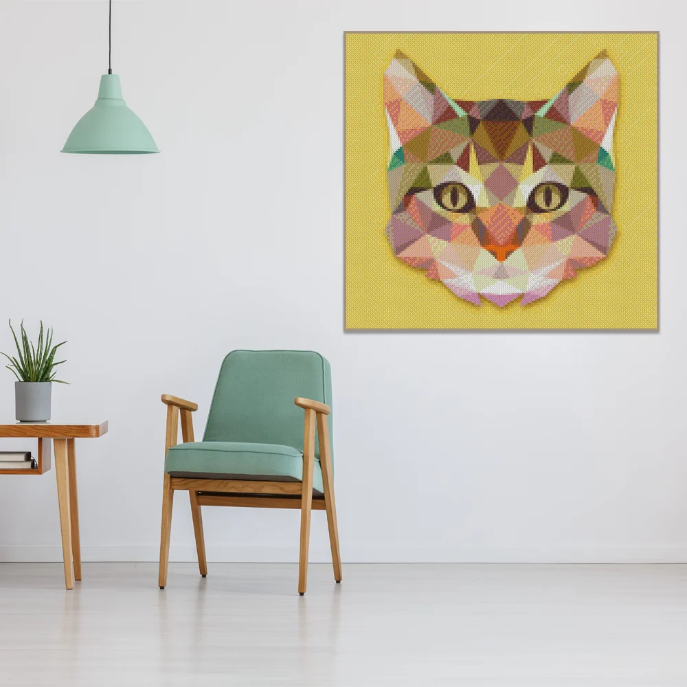 

5D DIY Diamond Painting Crystal Animal Cat Cross Stitch Kit Full Drill Resin Diamond Embroidery Mosaic Art Home Decor ZDStyle
