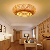 bamboo ceiling lamp for living room chinese style decorative ceiling light bedroom kitchen home flush mount light