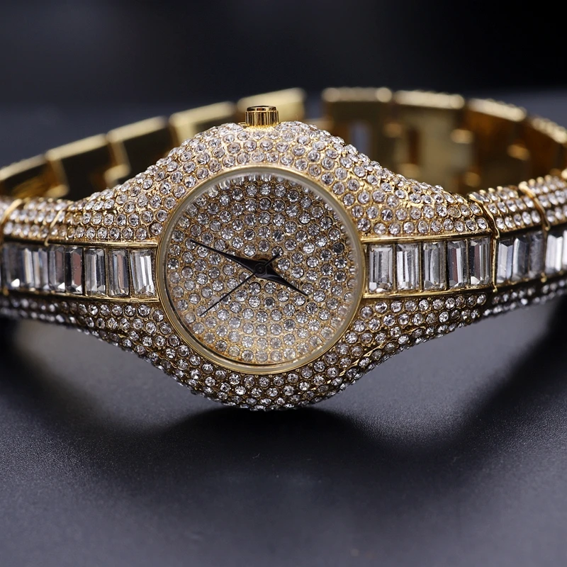 Luxury Women Jewelry Sets Gold Color pave Cubic Zirconia Watch Necklace Earrings Bracelet Ring Combo wedding bridal jewelry sets | Украшения