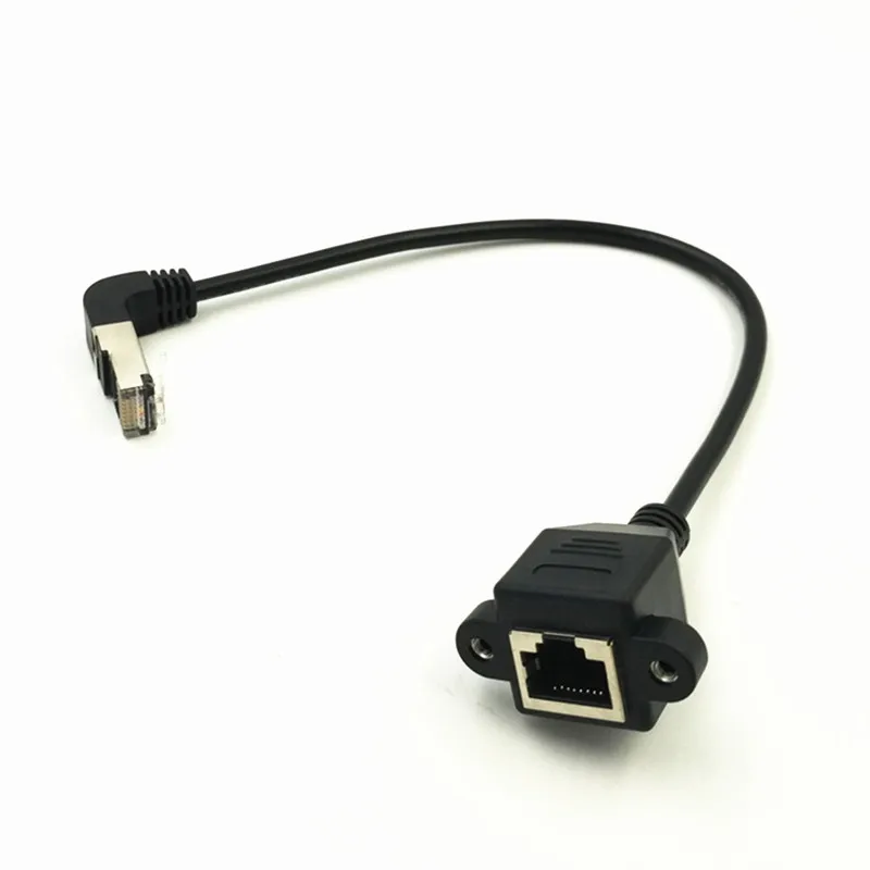 Угловой 90 RJ45 Cat5e 8P8C FTP STP UTP Cat5 между мужчинами и женщинами для крепления на панели