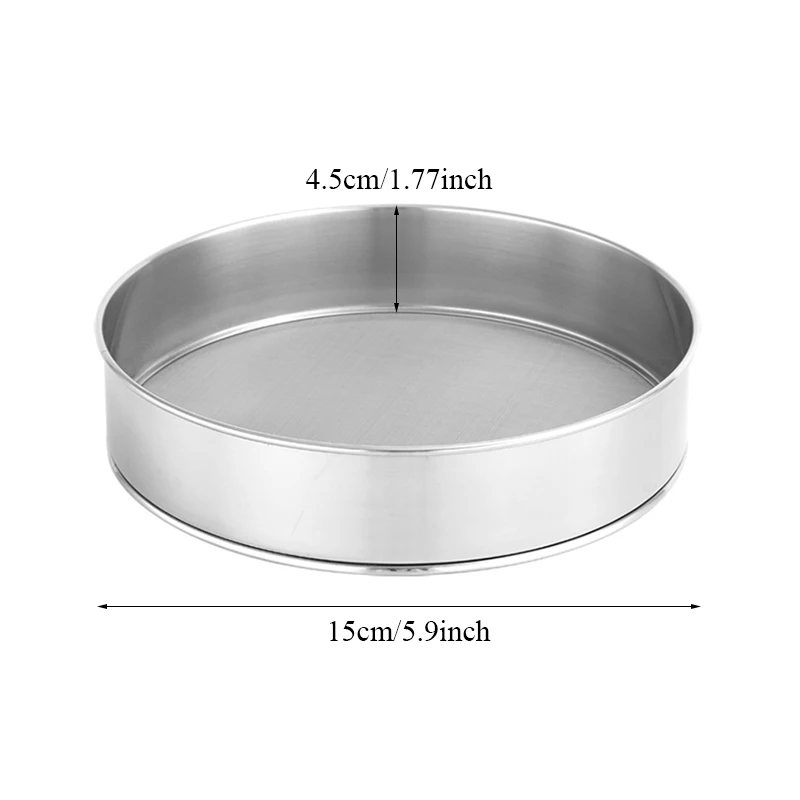 

Kitchen Fine Mesh Flour Sifter Professional Round Stainless Steel Flour Sieve Strainer Sifters Best for Kitchen Baking Tea