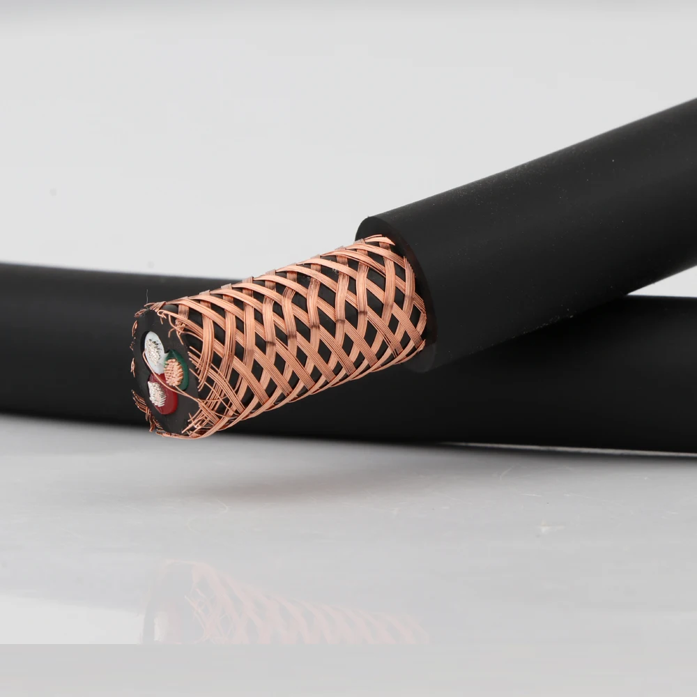 

FP-314Ag 13mm Diameter 80 Cores Silver Plated OFC Conductor+ 40 Cores Copper + Braid HIFI Power Wire for DIY Audo Cable