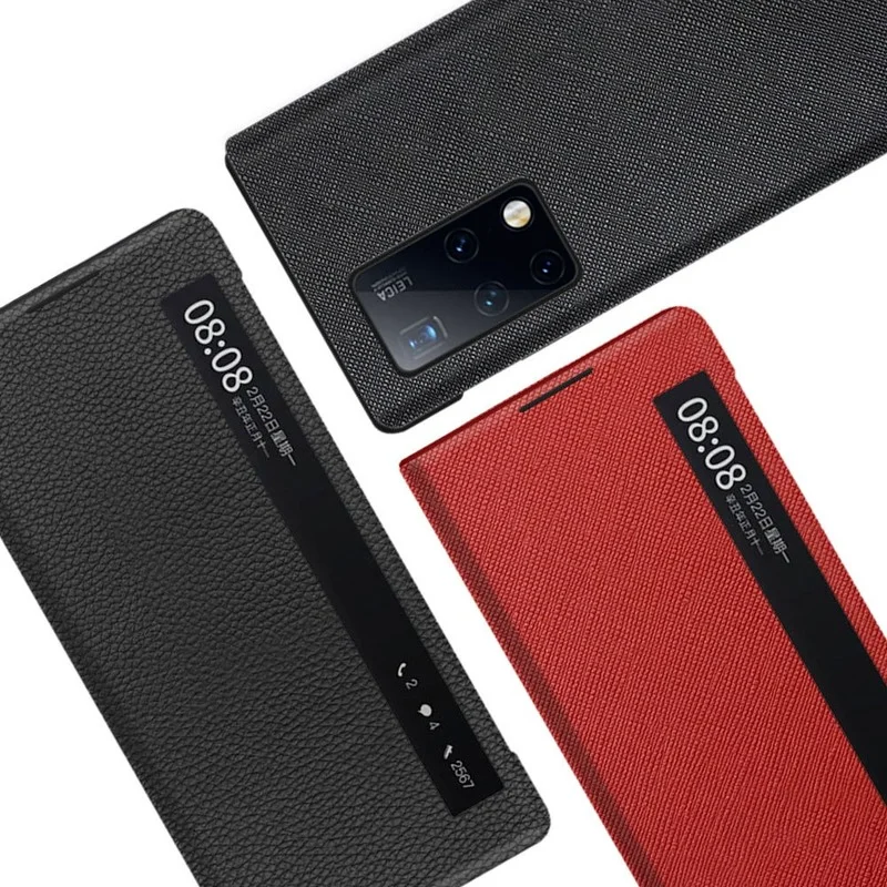

Luxury Case For Huawei Matex2 Folding Phone Case Smart Window Bracket Flip Leather Cover Matex2 Drop-Resistant Protective Cases