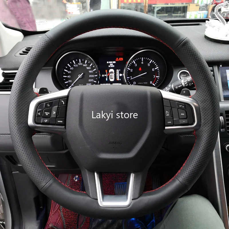

DIY Hand Stitch Feather Car Steering Wheel Cover for Land Rover Range Rover Sport Evoque Velar Discovery Sport 4 5 Freelander 2