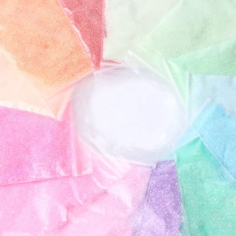 Блестки Макарон Для ногтей блестящие сахарные конфеты порошок эффект покрытия