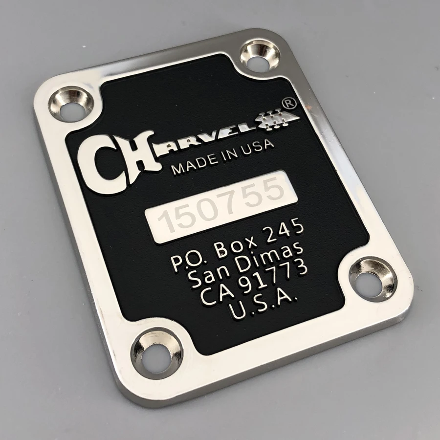 Charvel So-Cal Guitar NECK PLATE Random Serial Number San Dimas with Screws | Спорт и развлечения