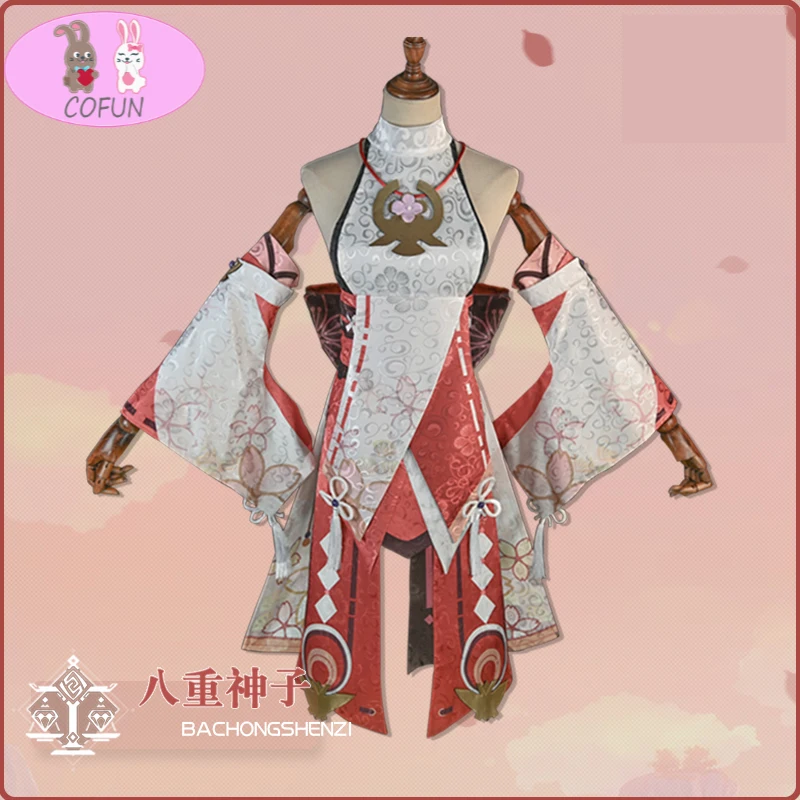 

Новинка 2021 г., игровой костюм Genshin Impact Yae бачжуньшюнь, униформа Ba Chong Shen Zi, костюм для косплея, карнавальный костюм на Хэллоуин для женщин
