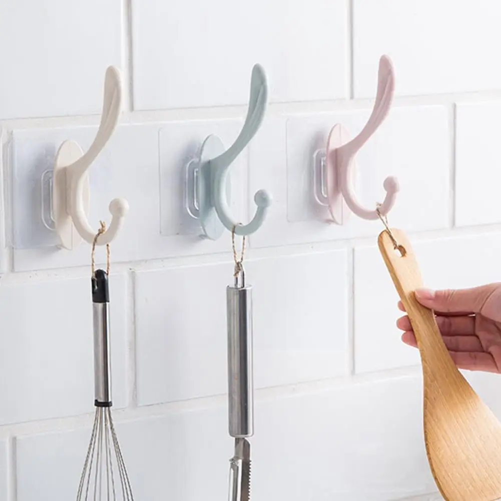 

5 Pcs Punch-Free Household Simple And Seamless Stickers Wall-Mounted Adhesive Strong Hook B5D6