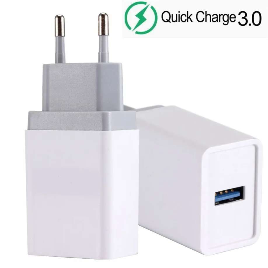 Быстрое зарядное устройство QC3.0 QC 3,0 USB зарядное устройство Поддержка смарт адаптер быстрой зарядки ЕС/США/Великобритания Разъем для SAMSUNG IPHONE HUAWEI