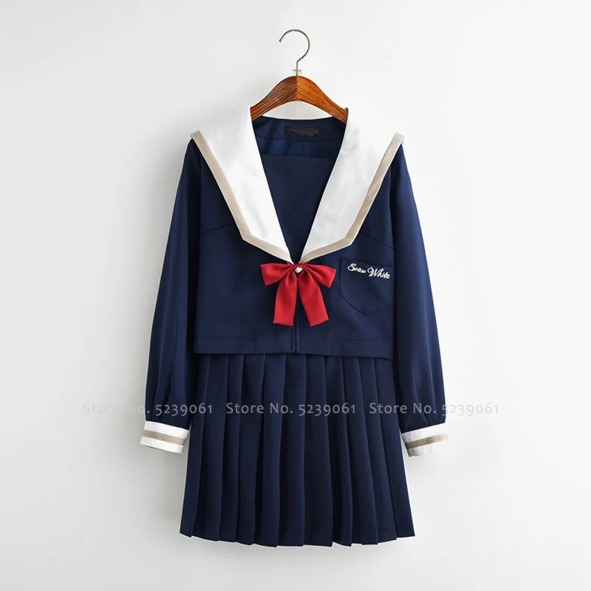 Girls JK Suit High School Uniform Japanese Kawaii Navy Sailor Cosplay Costume Party Korean Academy Pleated Skirts Anime Clothing |
