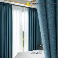 2022 new cotton and linen thick curtains for living dining room bedroomns and blackout fabrics are simple and modern nordic