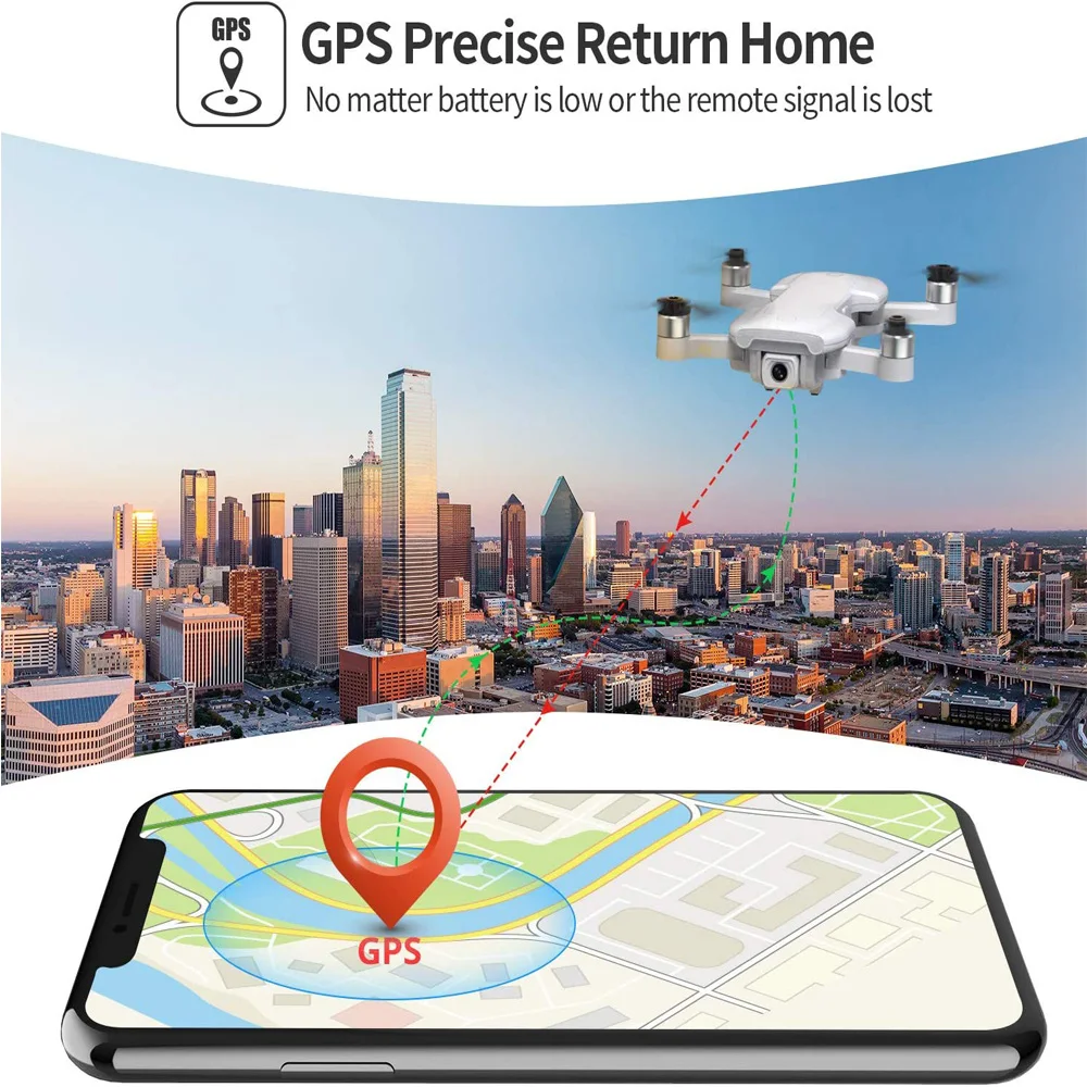 GPS Дрон Holy Stone HS510 с камерой HD 4K функцией стабилизации сумкой|Радиоуправляемые