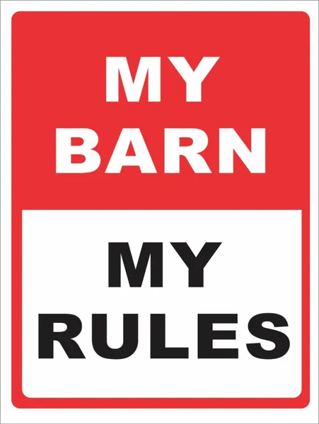 

Tin Sign My Barn My Rules, Funny Sign 16x12 inches/40x30cm