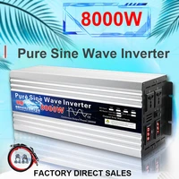 inverter 12v 24v 48v 60v 220v pure sine wave inverter 4000w 8000w power solar inversor dc 12v to 220v home converter led display